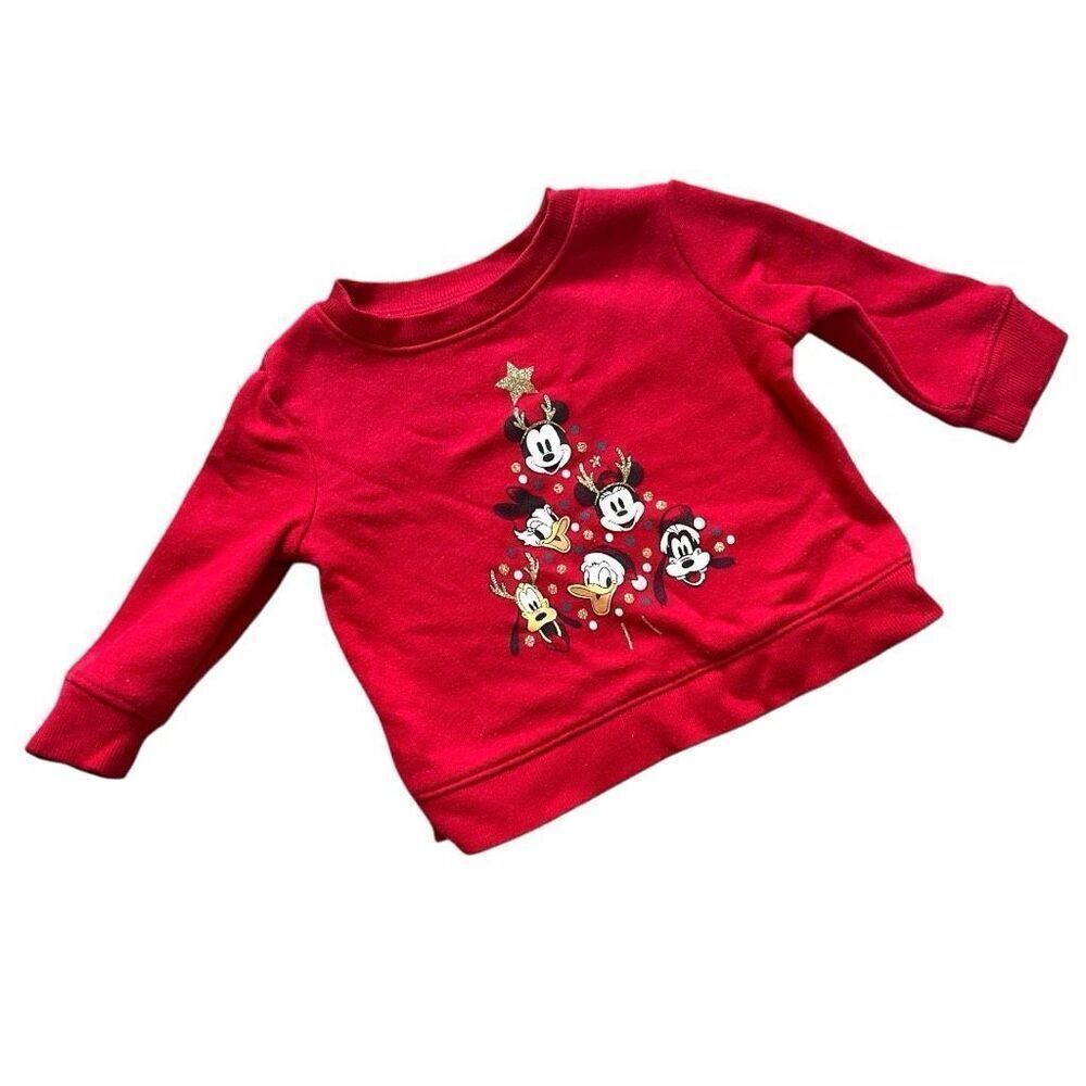 Baby Girls Disney x Jumping Beans Disney Friends Christmas Sweatshirt - Sz 12 m
